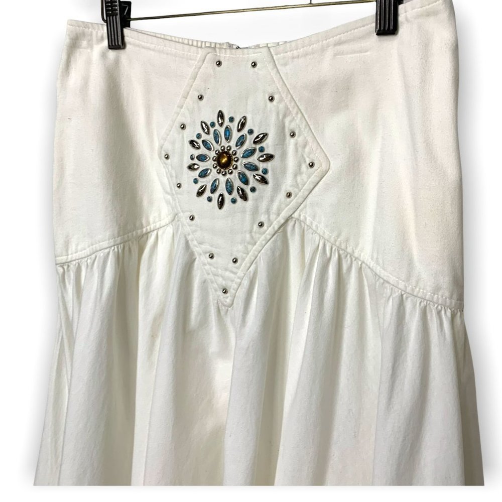 Vintage 90s HiTech by Dino Southwestern Gathered Skirt Large - Picture 2 of 13